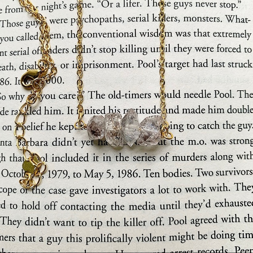 Herkimer bar diamond necklace by Sparkazilla on Etsy